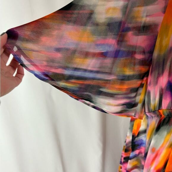 Torrid Maxi Watercolor V Neck Maxi Dress - Picture 4 of 8